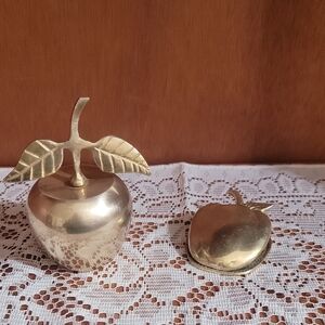 Brass Apple Bell And Clip Set